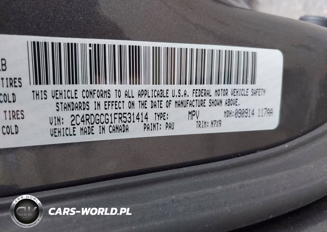 2015 Dodge Grand Caravan Sxt VIN:2C4RDGCG1FR531414 - 9