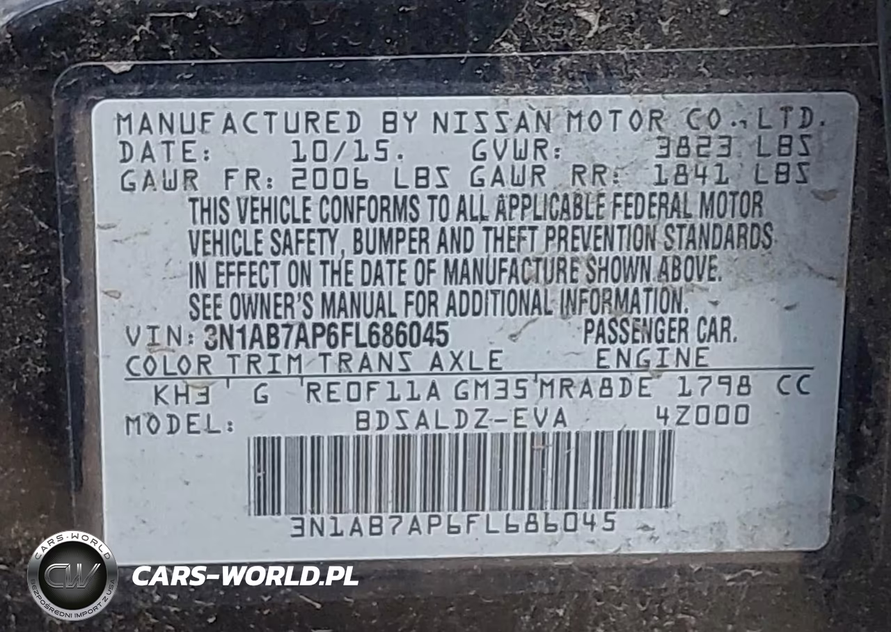 2015 Nissan Sentra Sv VIN:3N1AB7AP6FL686045 - 9