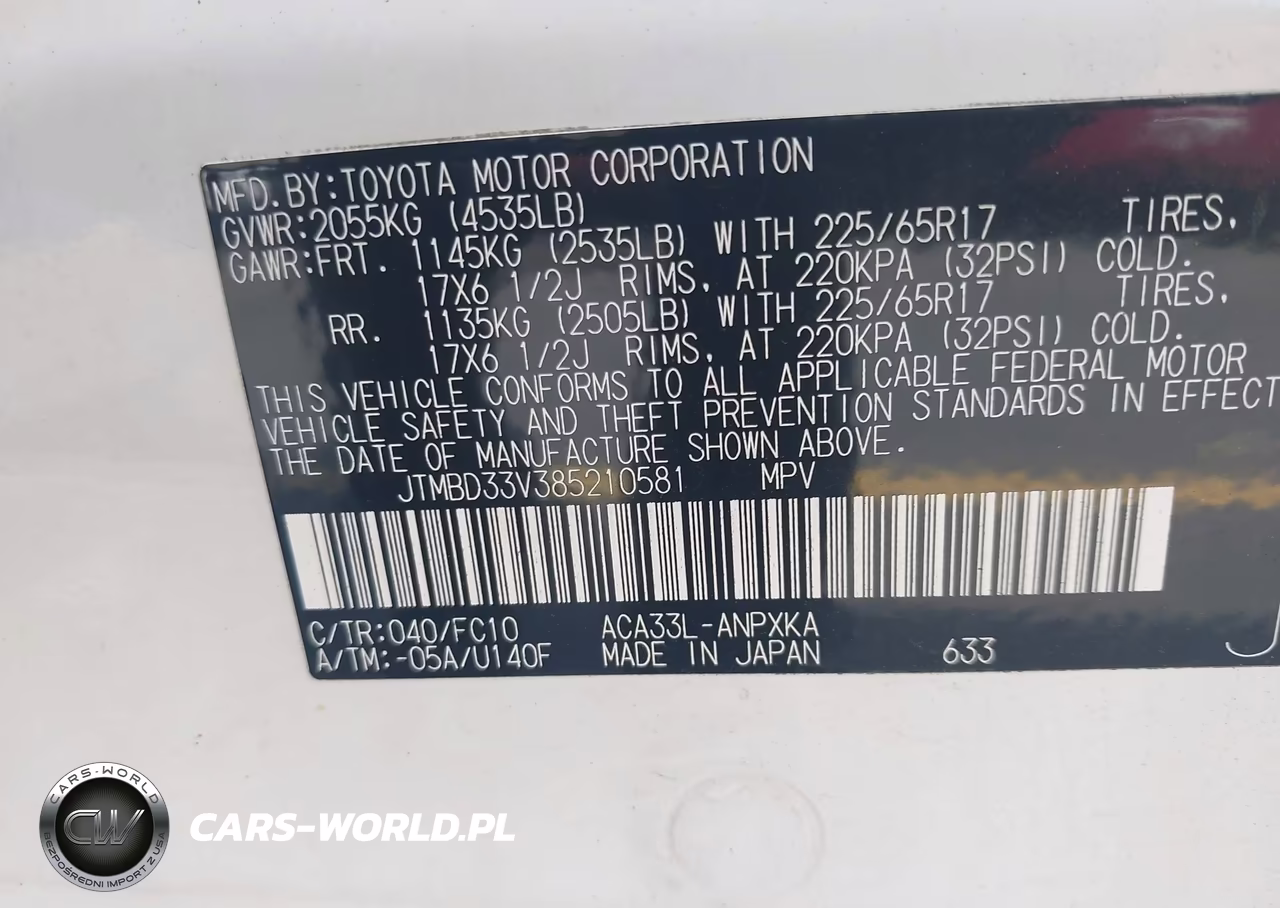 2008 Toyota Rav4 VIN:JTMBD33V385210581 - 9