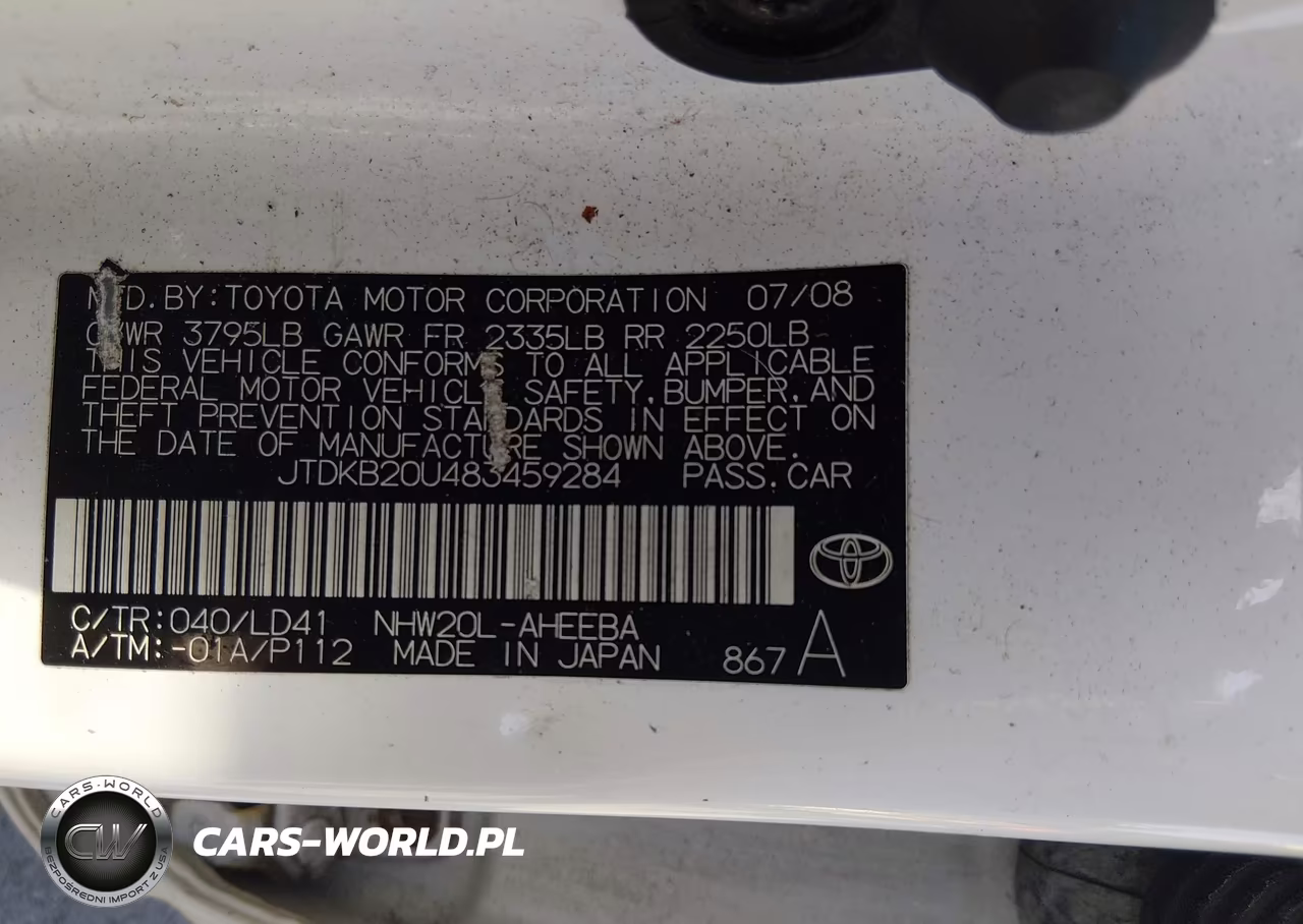 2008 Toyota Prius VIN:JTDKB20U483459284 - 9