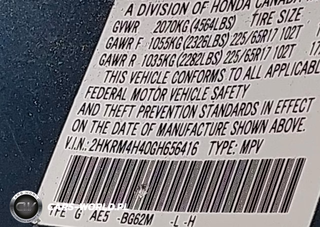 2016 Honda Cr-V Se VIN:2HKRM4H40GH656416 - 9
