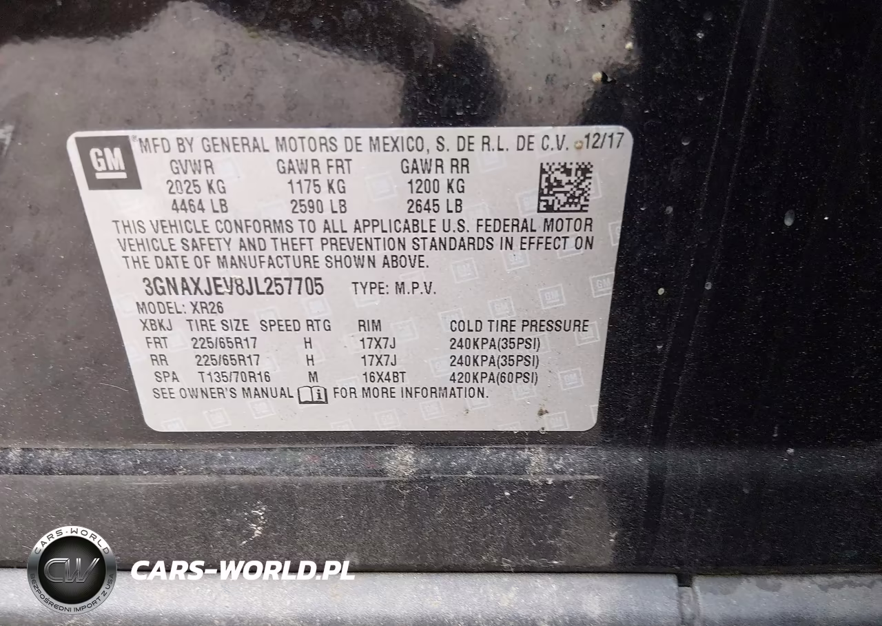 2018 Chevrolet Equinox Lt VIN:3GNAXJEV8JL257705 - 9