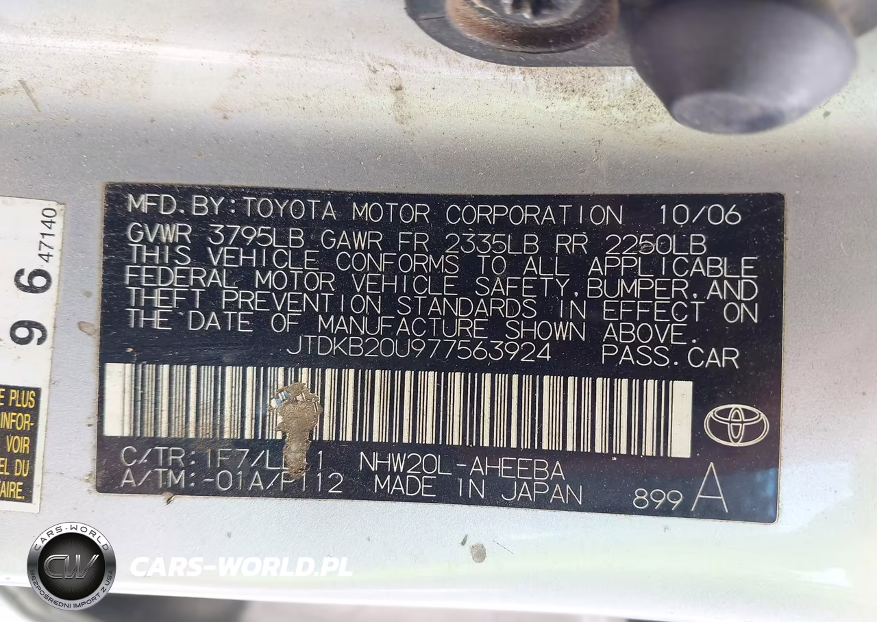 2007 Toyota Prius Touring VIN:JTDKB20U977563924 - 9