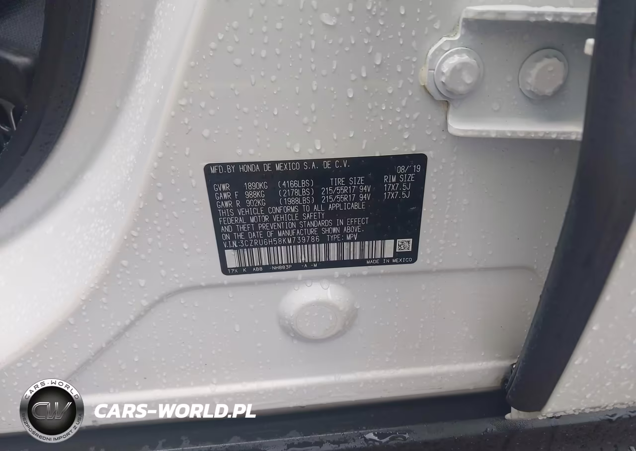 2019 Honda Hr-V Ex VIN:3CZRU6H58KM739786 - 9