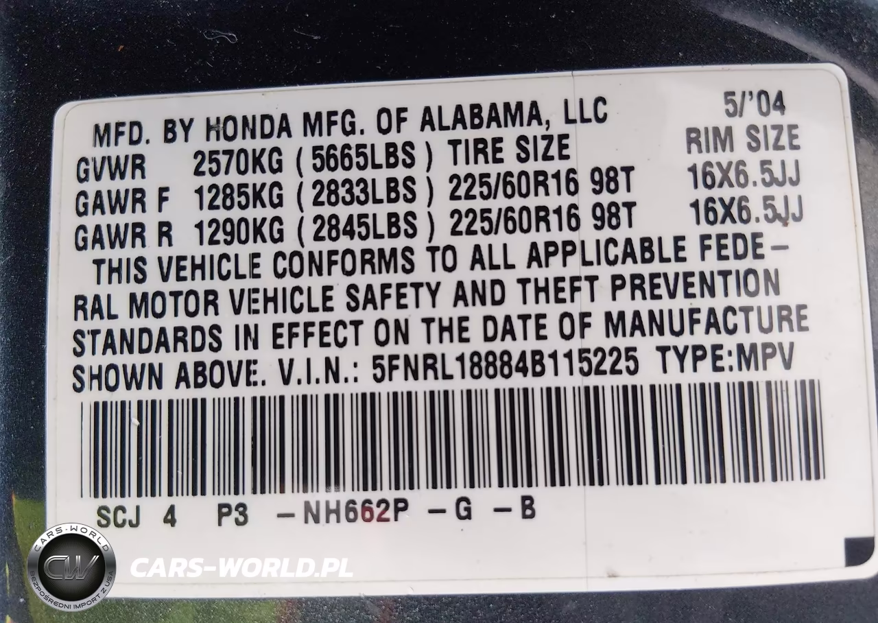 2004 Honda Odyssey Ex VIN:5FNRL18884B115225 - 9