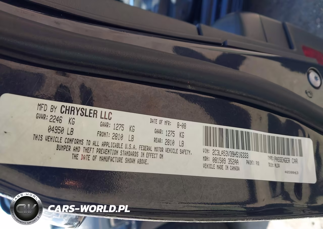 2009 Chrysler 300 Touring VIN:2C3LA53V39H516333 - 9