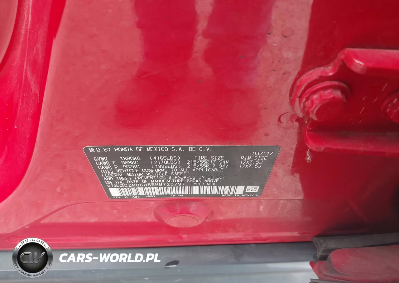 2017 Honda Hr-V Ex VIN:3CZRU6H55HM720797 - 9