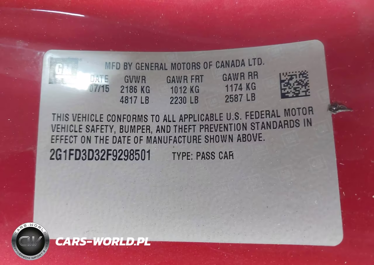 2015 Chevrolet Camaro 1Lt VIN:2G1FD3D32F9298501 - 9