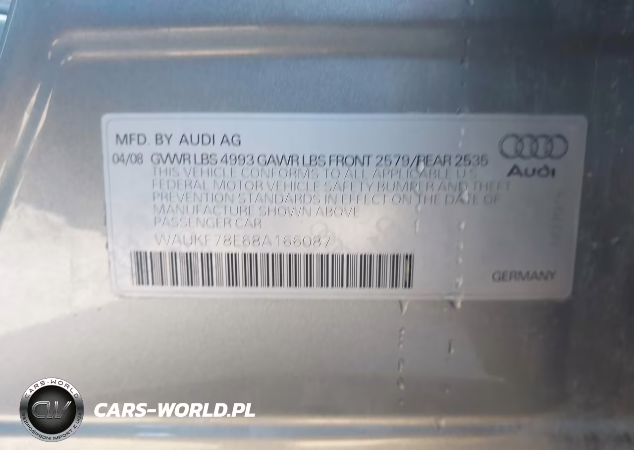 2008 Audi A4 2.0T-2.0T Avant Special Edition VIN:WAUKF78E68A166087 - 9
