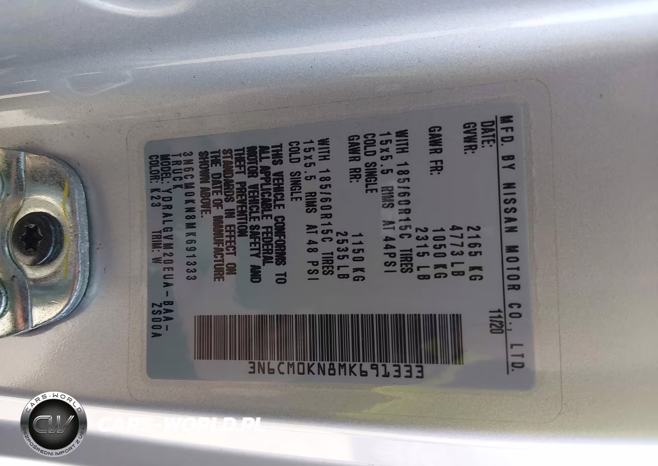 2021 Nissan Nv200 Cargo Sv Xtronic Cvt VIN:3N6CM0KN8MK691333 - 9