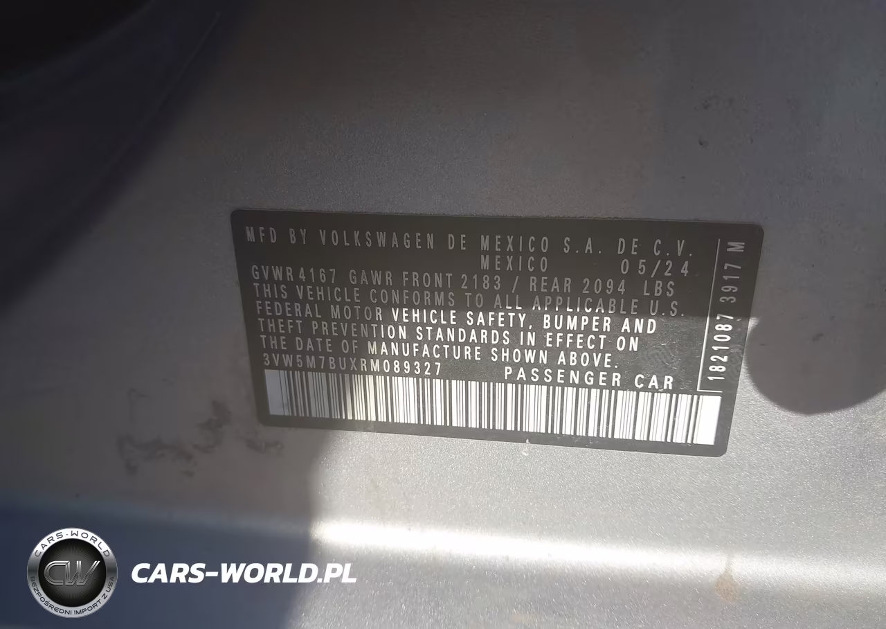 2024 Volkswagen Jetta 1.5T S VIN:3VW5M7BUXRM089327 - 9