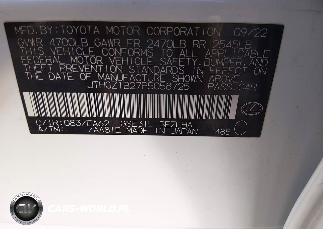 2023 Lexus Is 350 F Sport VIN:JTHGZ1B27P5058725 - 9