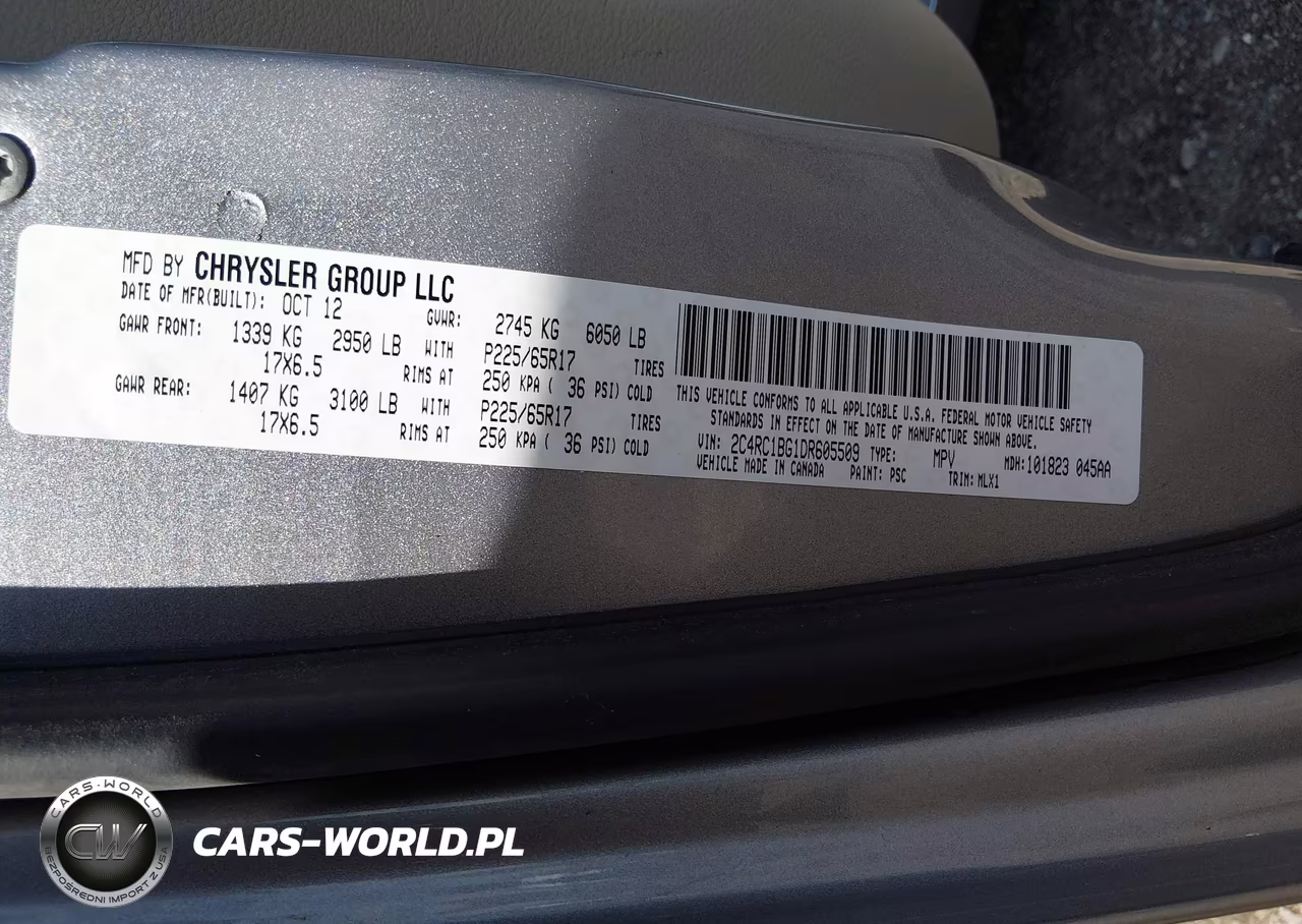 2013 Chrysler Town & Country Touring VIN:2C4RC1BG1DR605509 - 9