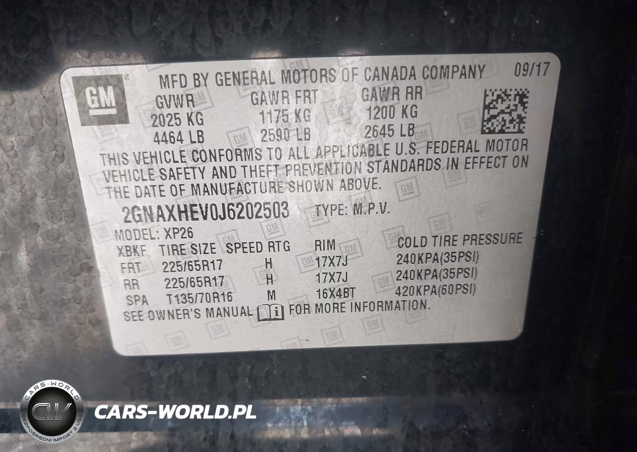 2018 Chevrolet Equinox Ls VIN:2GNAXHEV0J6202503 - 9