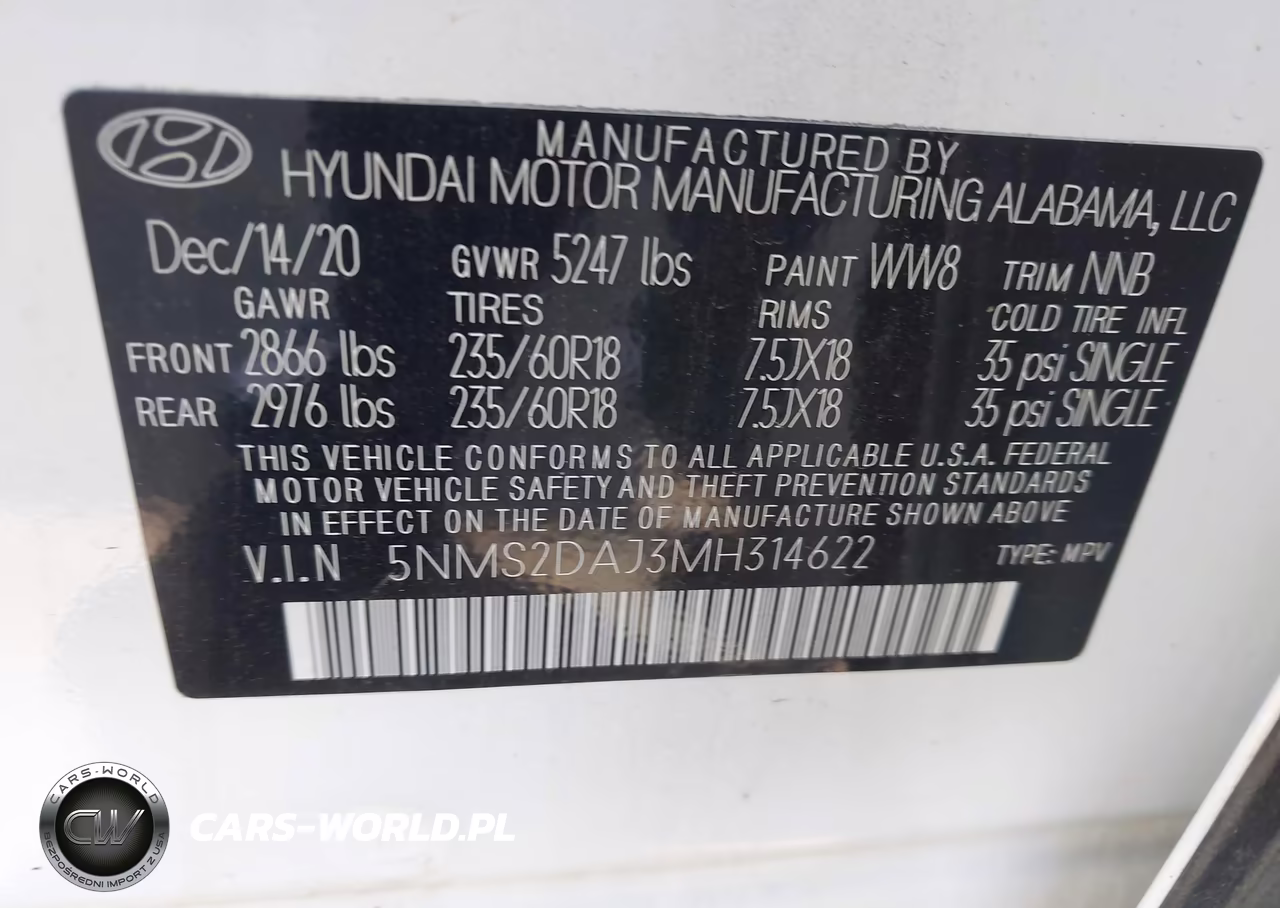 2021 Hyundai Santa Fe Sel VIN:5NMS2DAJ3MH314622 - 9