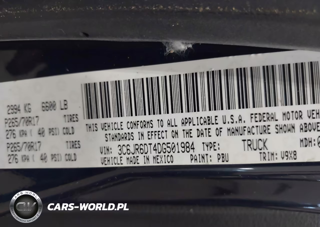 2013 Ram 1500 Tradesman VIN:3C6JR6DT4DG501984 - 9