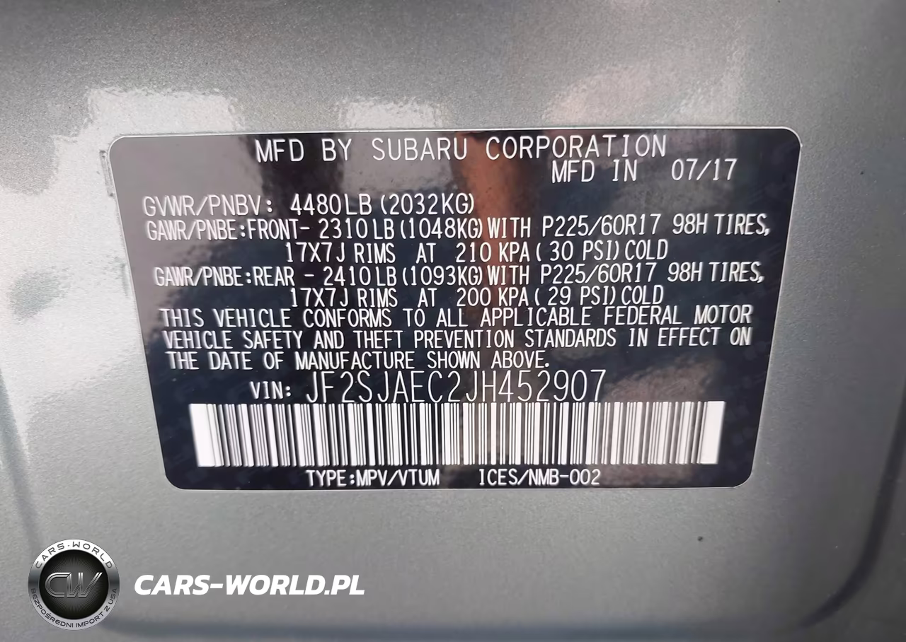2018 Subaru Forester 2.5I Premium VIN:JF2SJAEC2JH452907 - 9