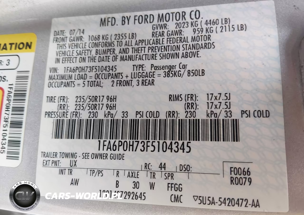 2015 Ford Fusion Se VIN:1FA6P0H73F5104345 - 9