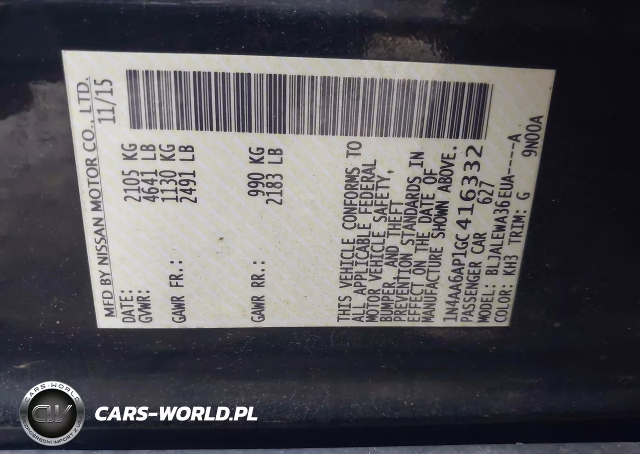 2016 Nissan Maxima 3.5 Sl VIN:1N4AA6AP1GC416332 - 9