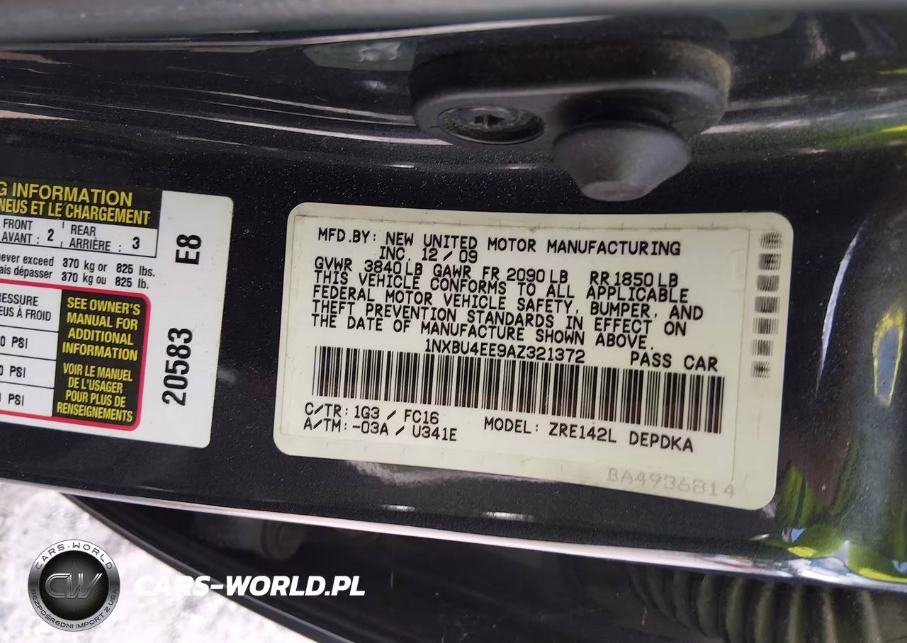 2010 Toyota Corolla Le VIN:1NXBU4EE9AZ321372 - 9