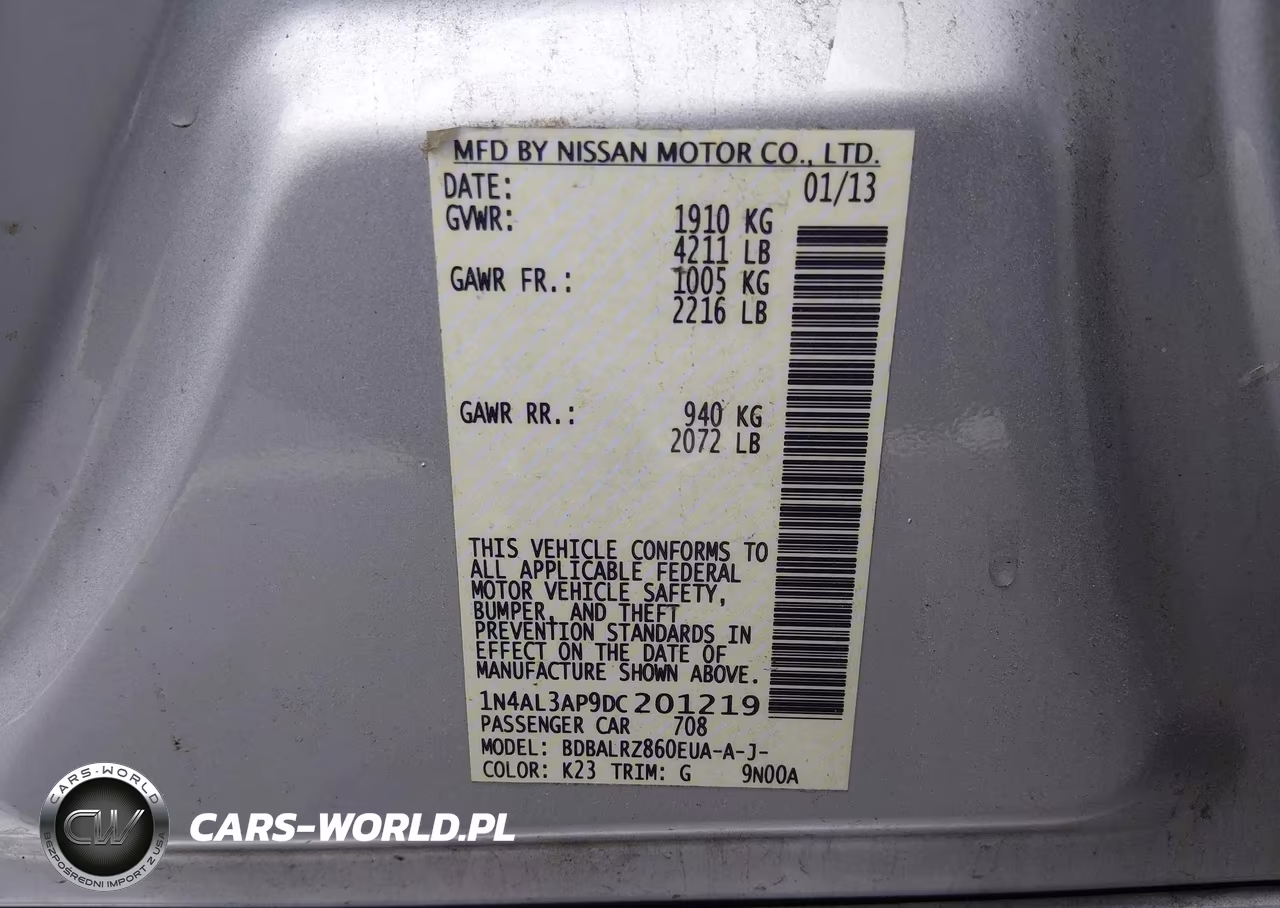 2013 Nissan Altima 2.5 S VIN:1N4AL3AP9DC201219 - 8