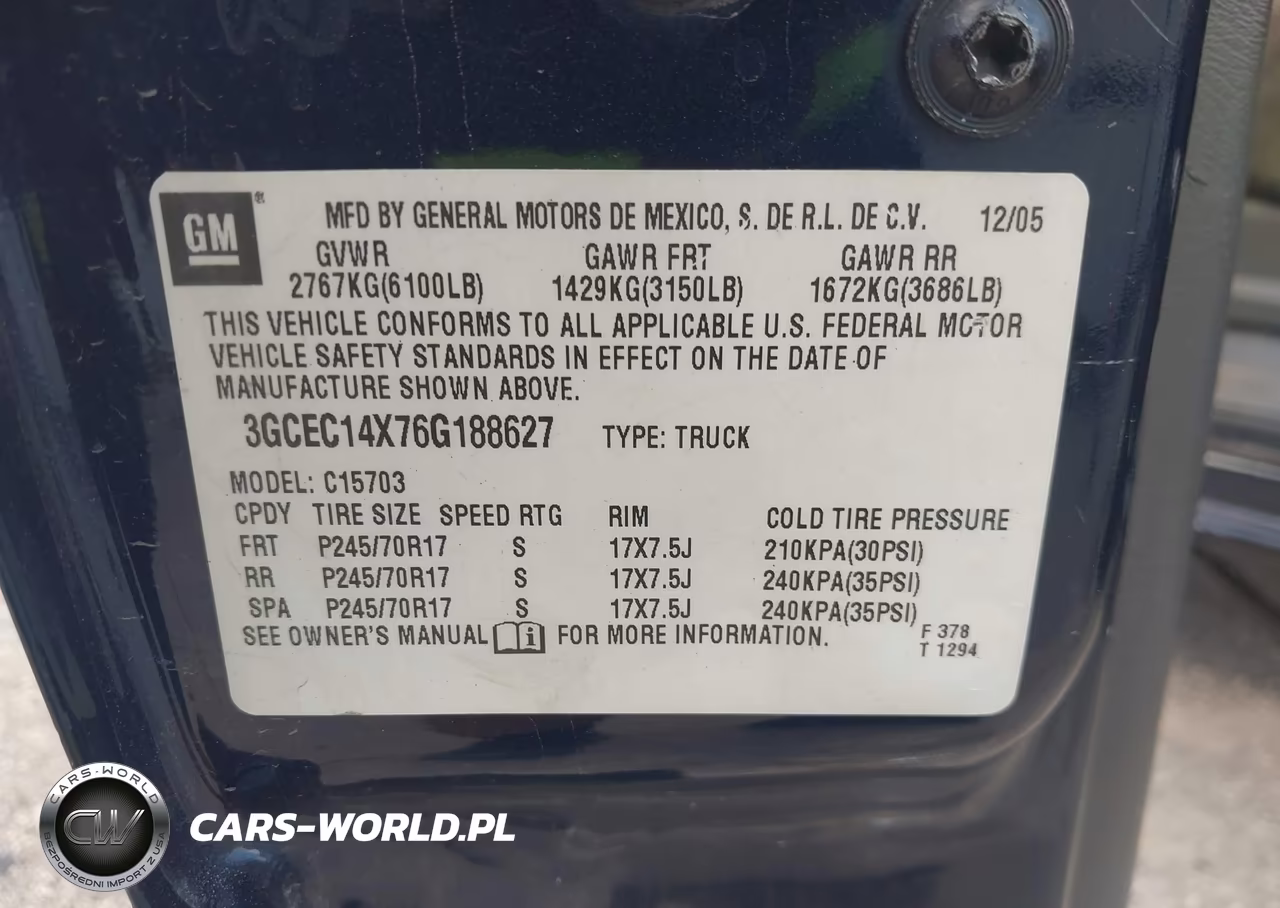 2006 Chevrolet Silverado 1500 Work Truck VIN:3GCEC14X76G188627 - 9