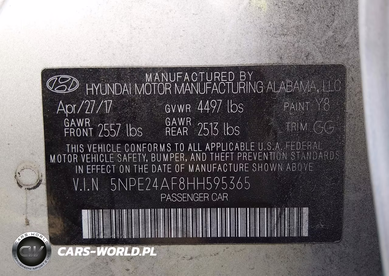 2017 Hyundai Sonata Se VIN:5NPE24AF8HH595365 - 9