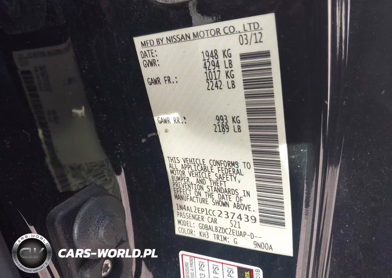 2012 Nissan Altima 2.5 S VIN:1N4AL2EP1CC237439 - 9