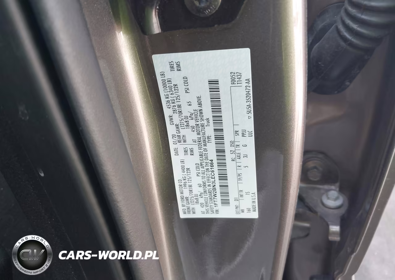 2020 Ford F-250 Xl VIN:1FT7W2BN3LEC61664 - 9