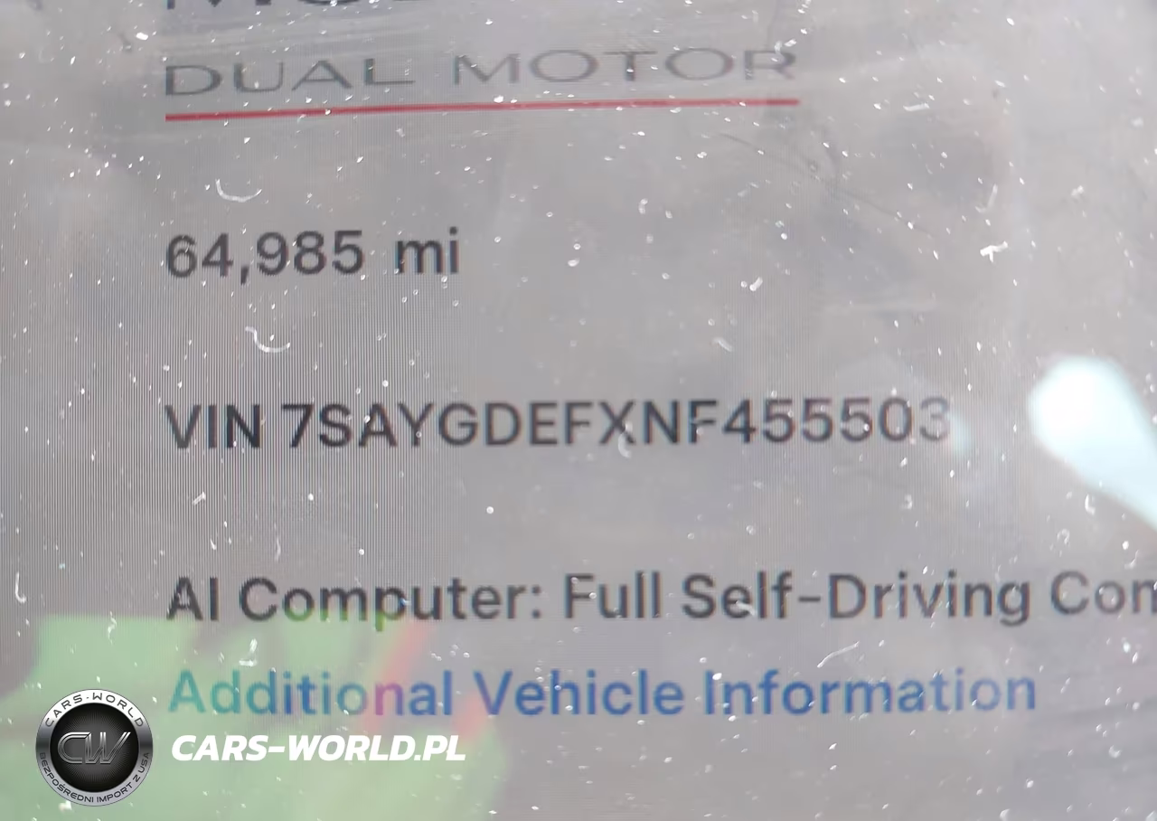2022 Tesla Model Y Performance Dual Motor All-Wheel Drive VIN:7SAYGDEFXNF455503 - 15