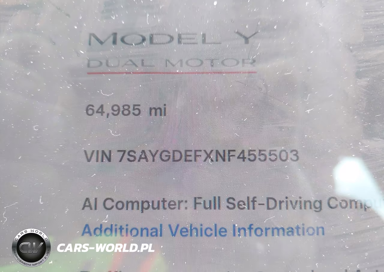 2022 Tesla Model Y Performance Dual Motor All-Wheel Drive VIN:7SAYGDEFXNF455503 - 7