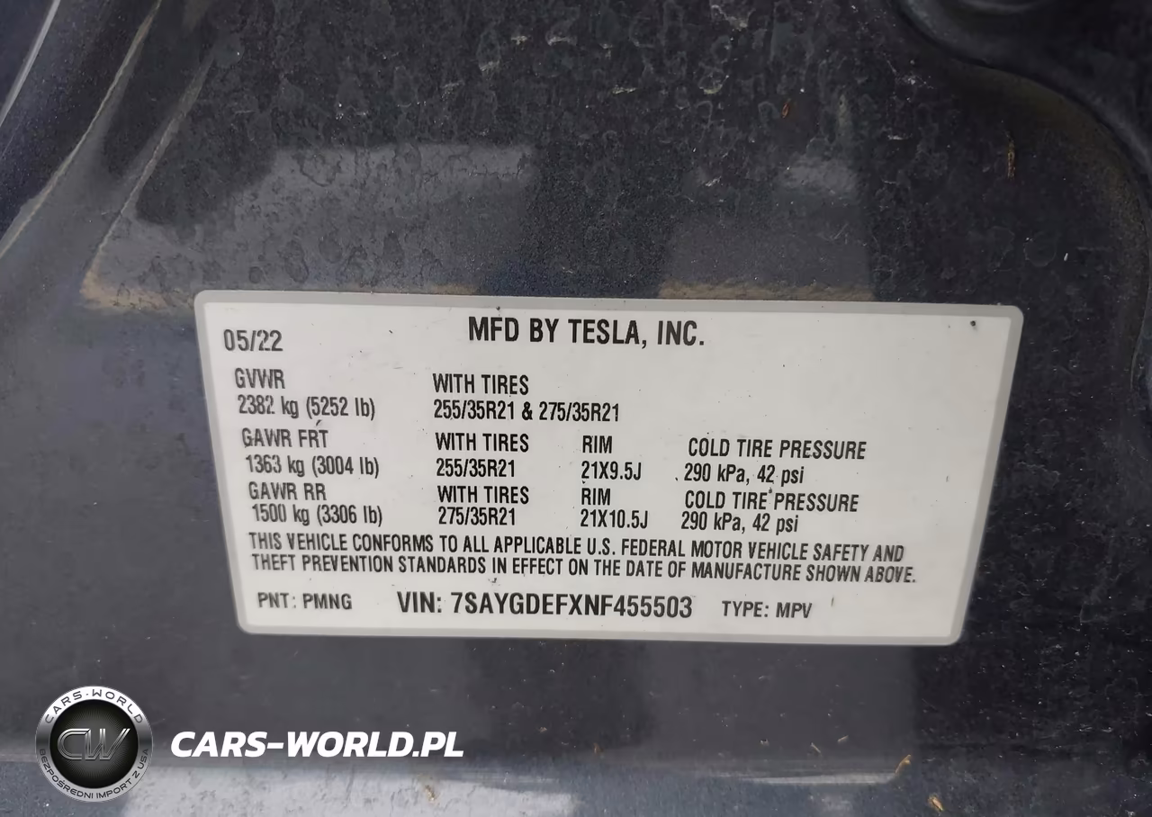 2022 Tesla Model Y Performance Dual Motor All-Wheel Drive VIN:7SAYGDEFXNF455503 - 9
