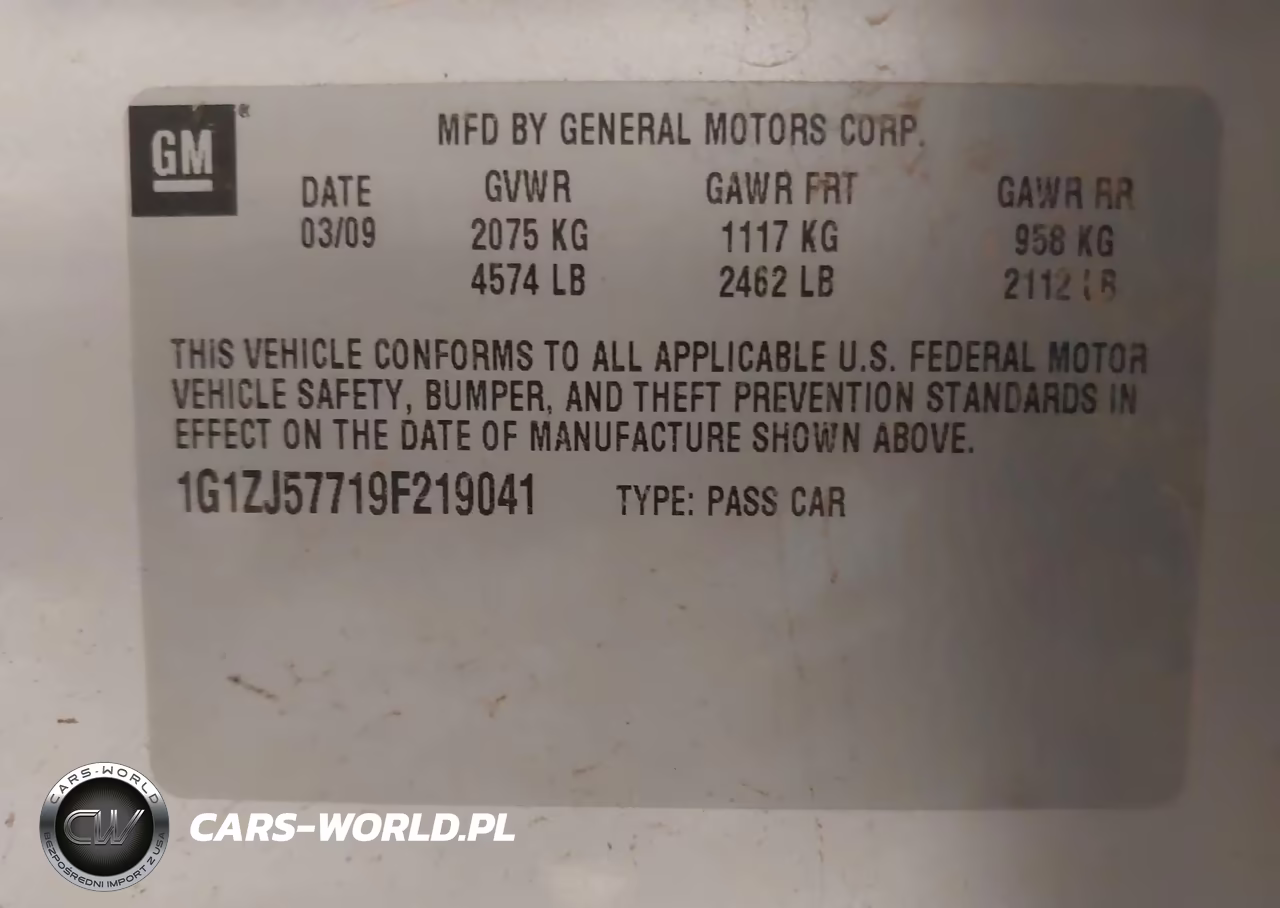 2009 Chevrolet Malibu Lt VIN:1G1ZJ57719F219041 - 9