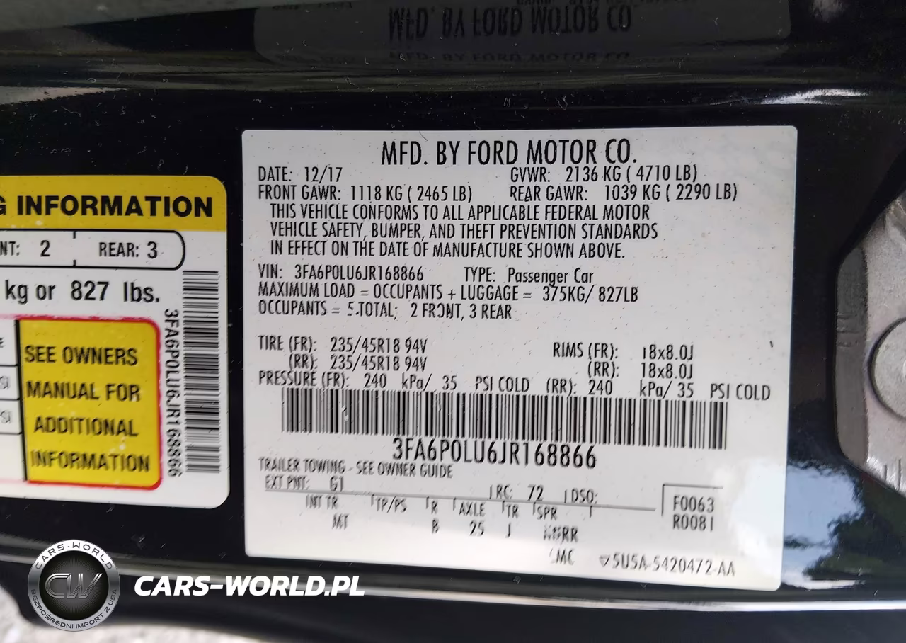 2018 Ford Fusion Hybrid Se VIN:3FA6P0LU6JR168866 - 9