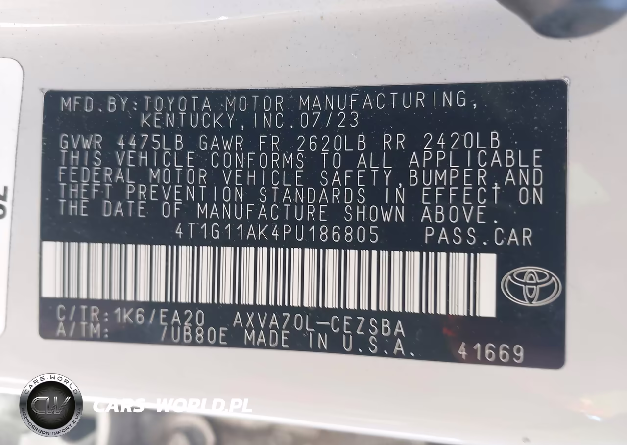 2023 Toyota Camry Se VIN:4T1G11AK4PU186805 - 9