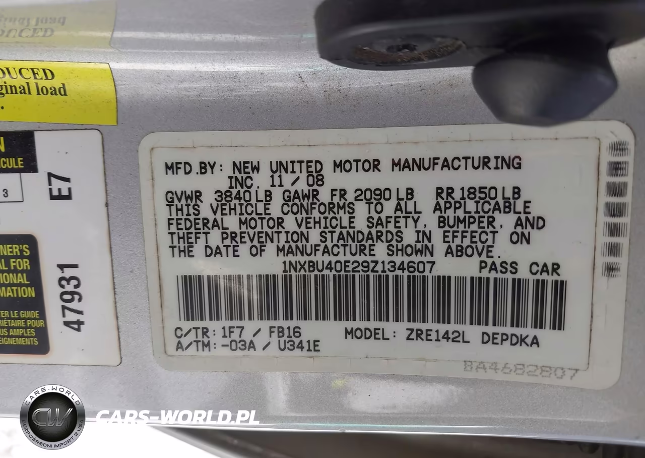 2009 Toyota Corolla Le VIN:1NXBU40E29Z134607 - 9