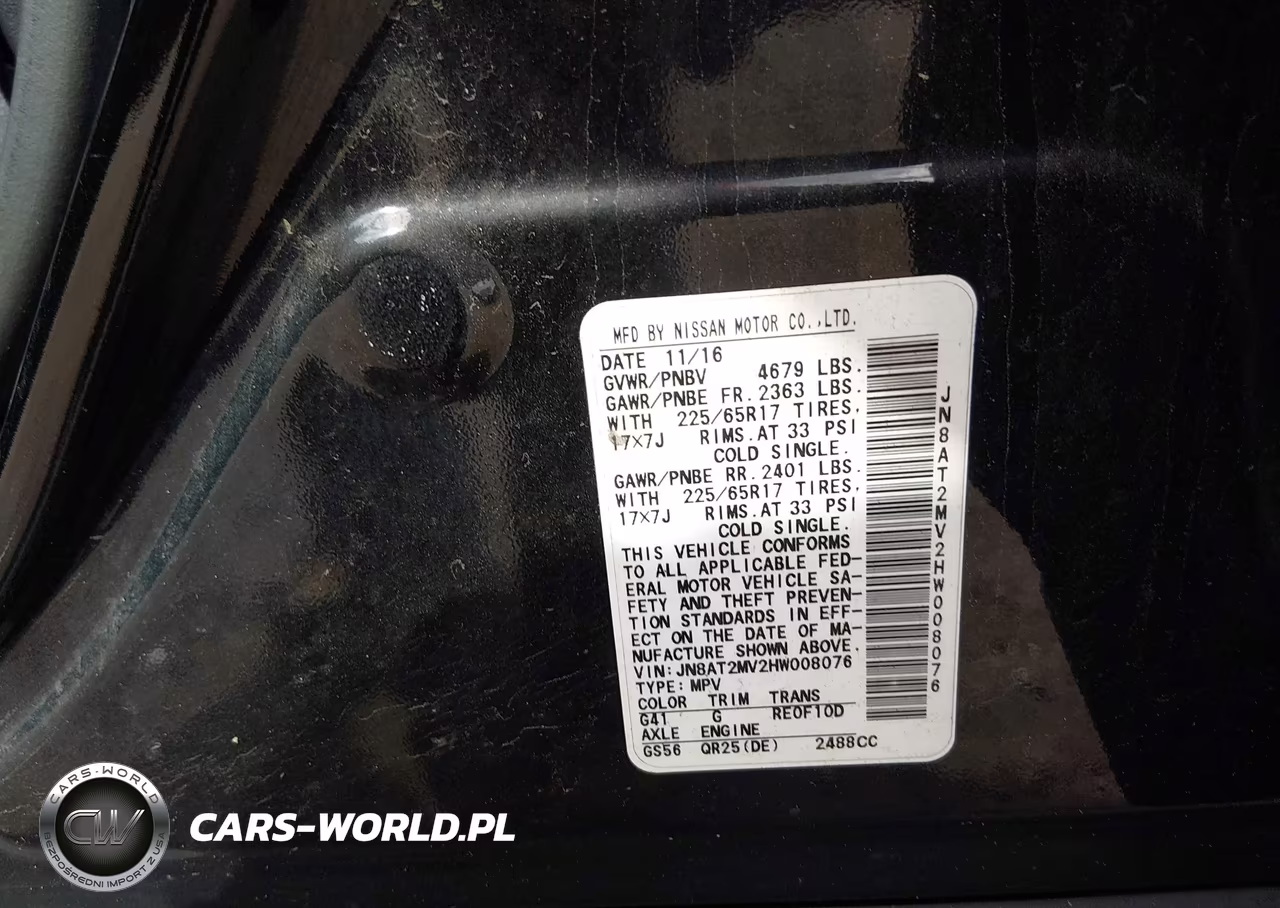 2017 Nissan Rogue S VIN:JN8AT2MV2HW008076 - 9