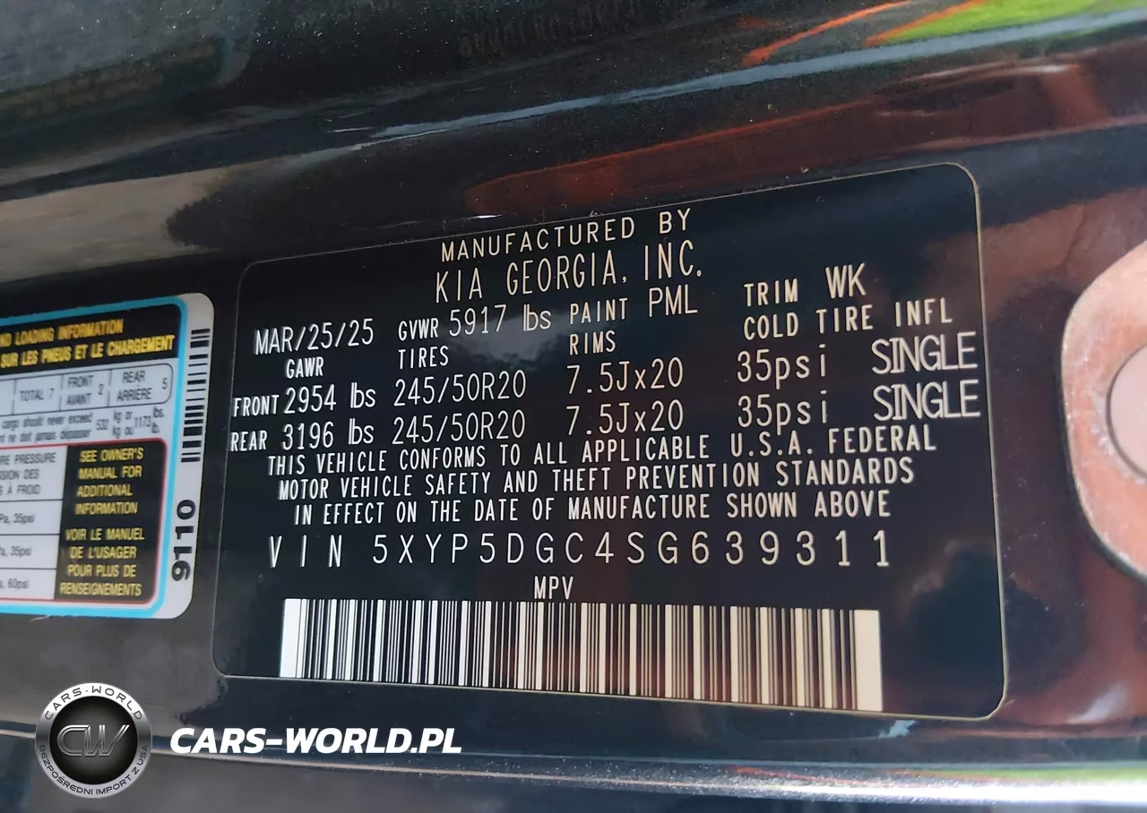 2025 Kia Telluride Sx X-Line VIN:5XYP5DGC4SG639311 - 9