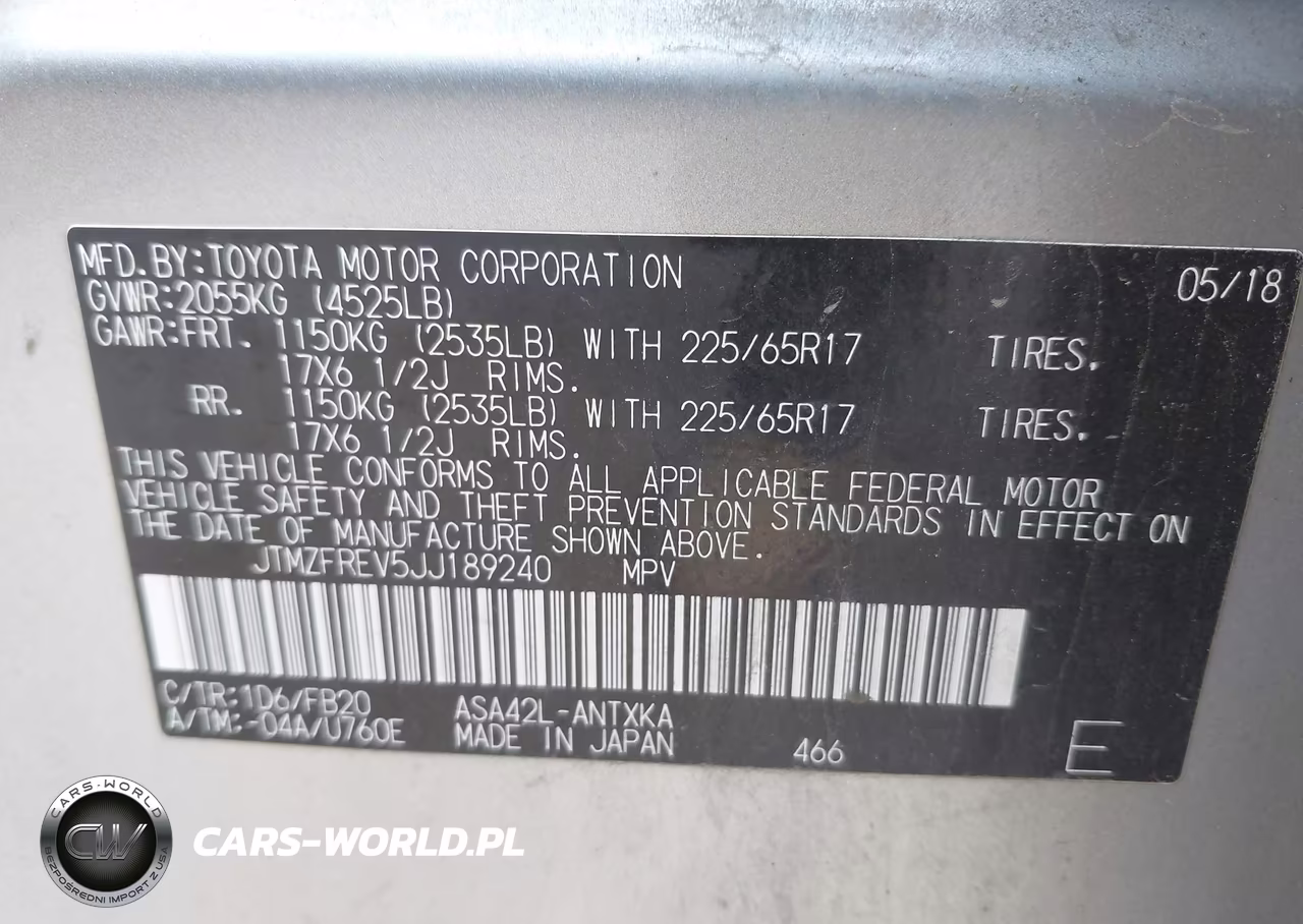 2018 Toyota Rav4 Le VIN:JTMZFREV5JJ189240 - 9
