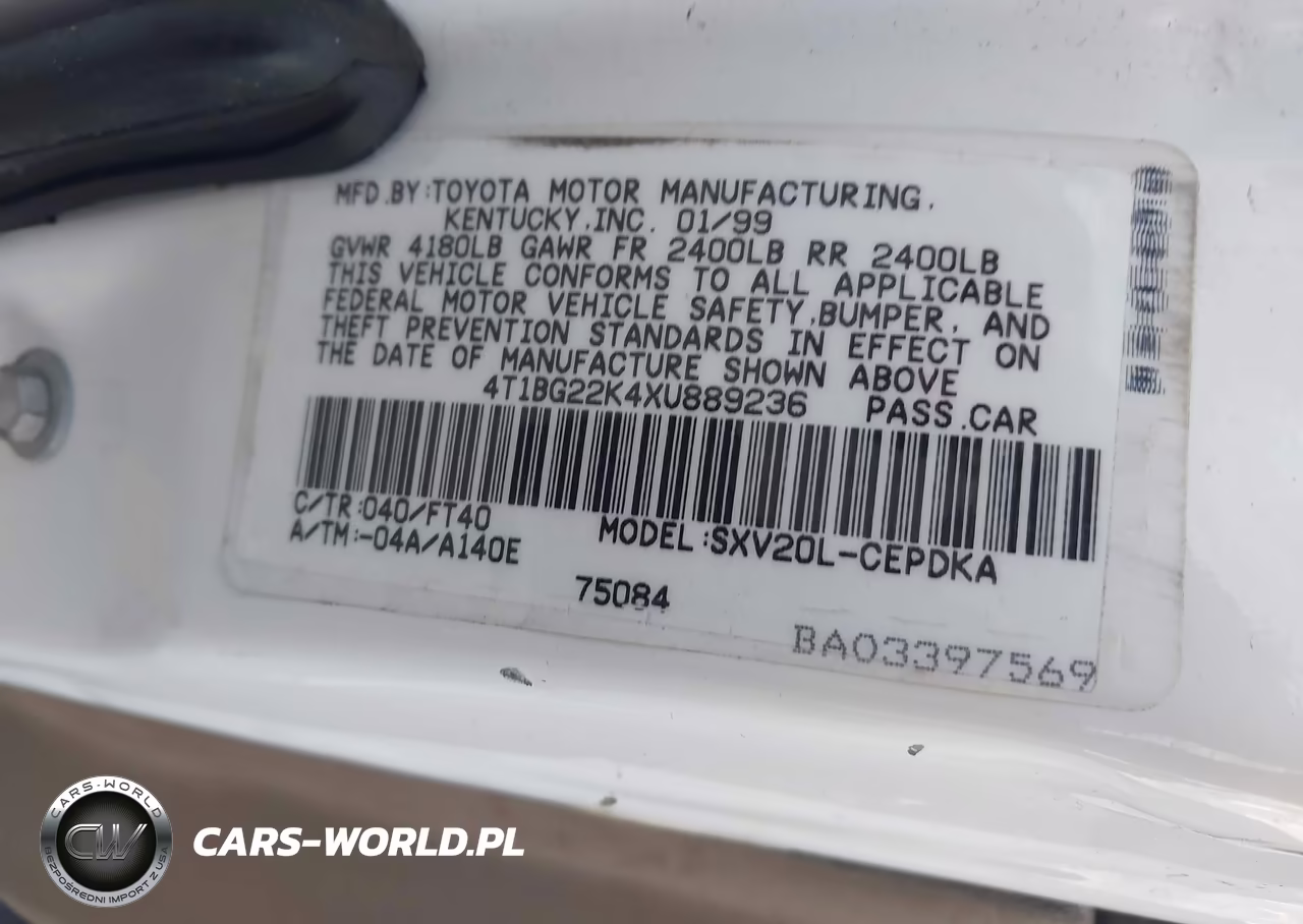 1999 Toyota Camry Ce VIN:4T1BG22K4XU889236 - 9