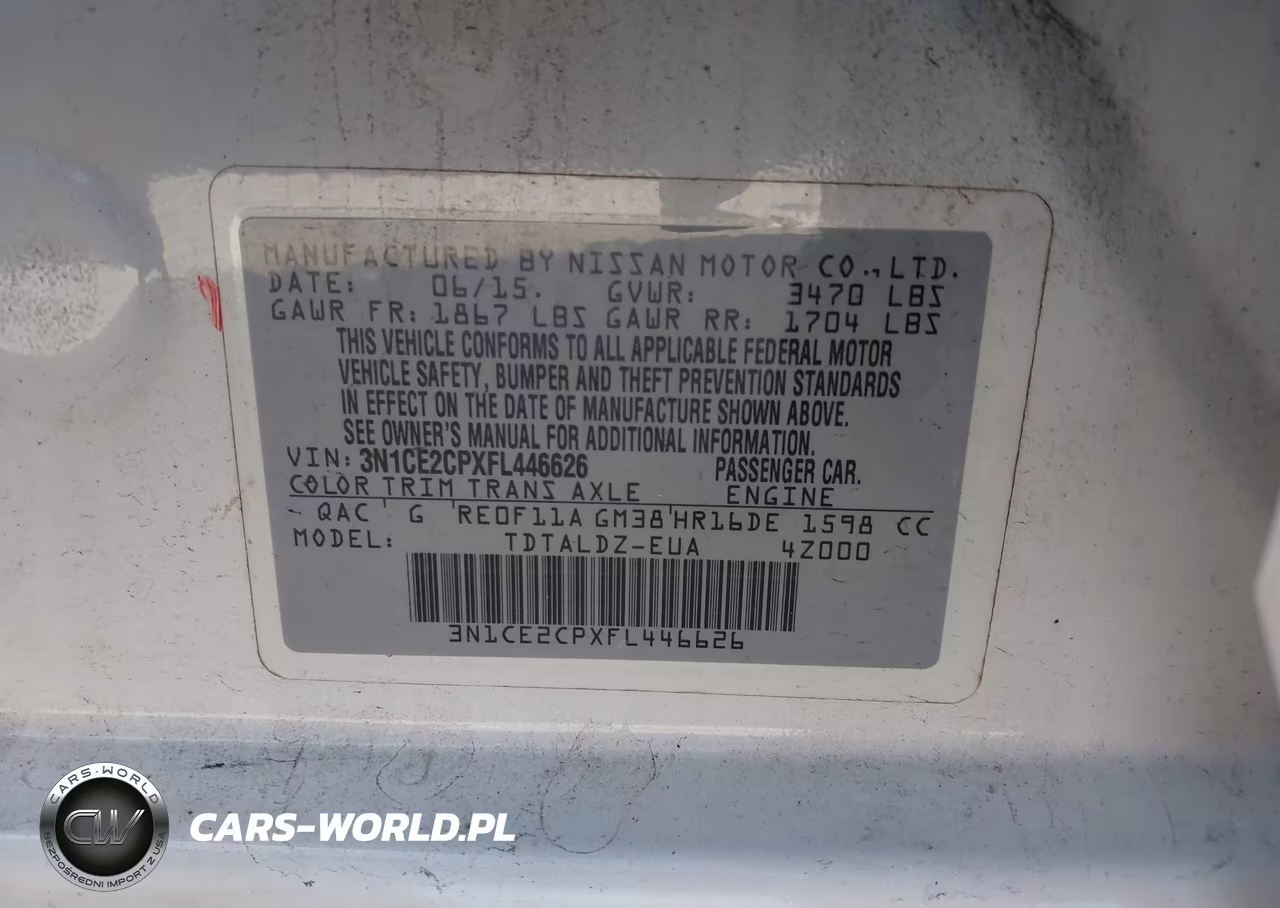2015 Nissan Versa Note Sv VIN:3N1CE2CPXFL446626 - 9