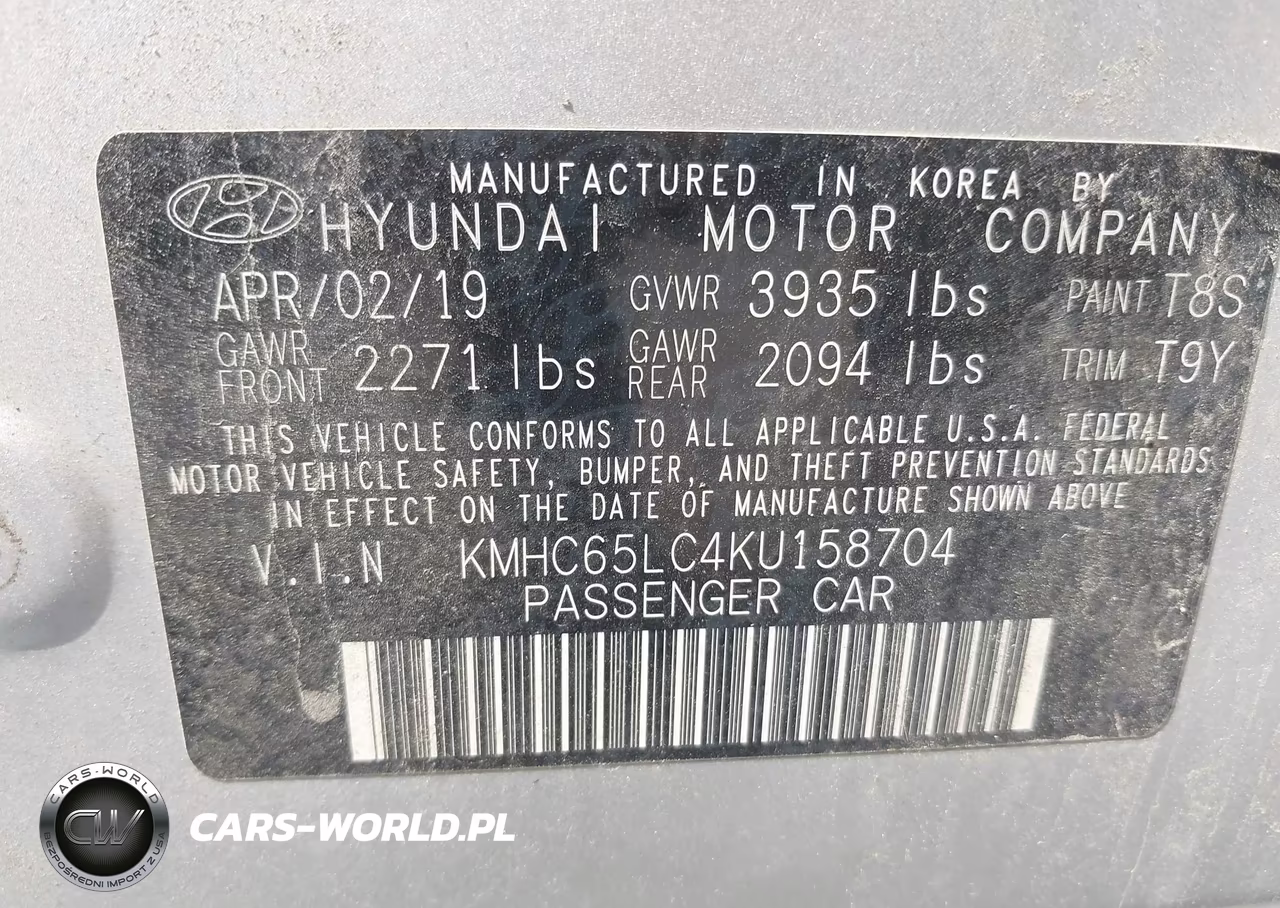 2019 Hyundai Ioniq Hybrid Blue VIN:KMHC65LC4KU158704 - 9