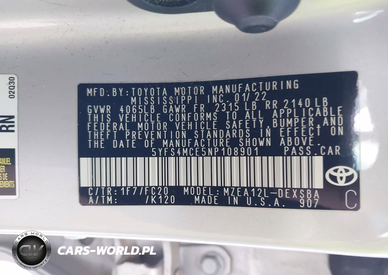 2022 Toyota Corolla Se VIN:5YFS4MCE5NP108901 - 9