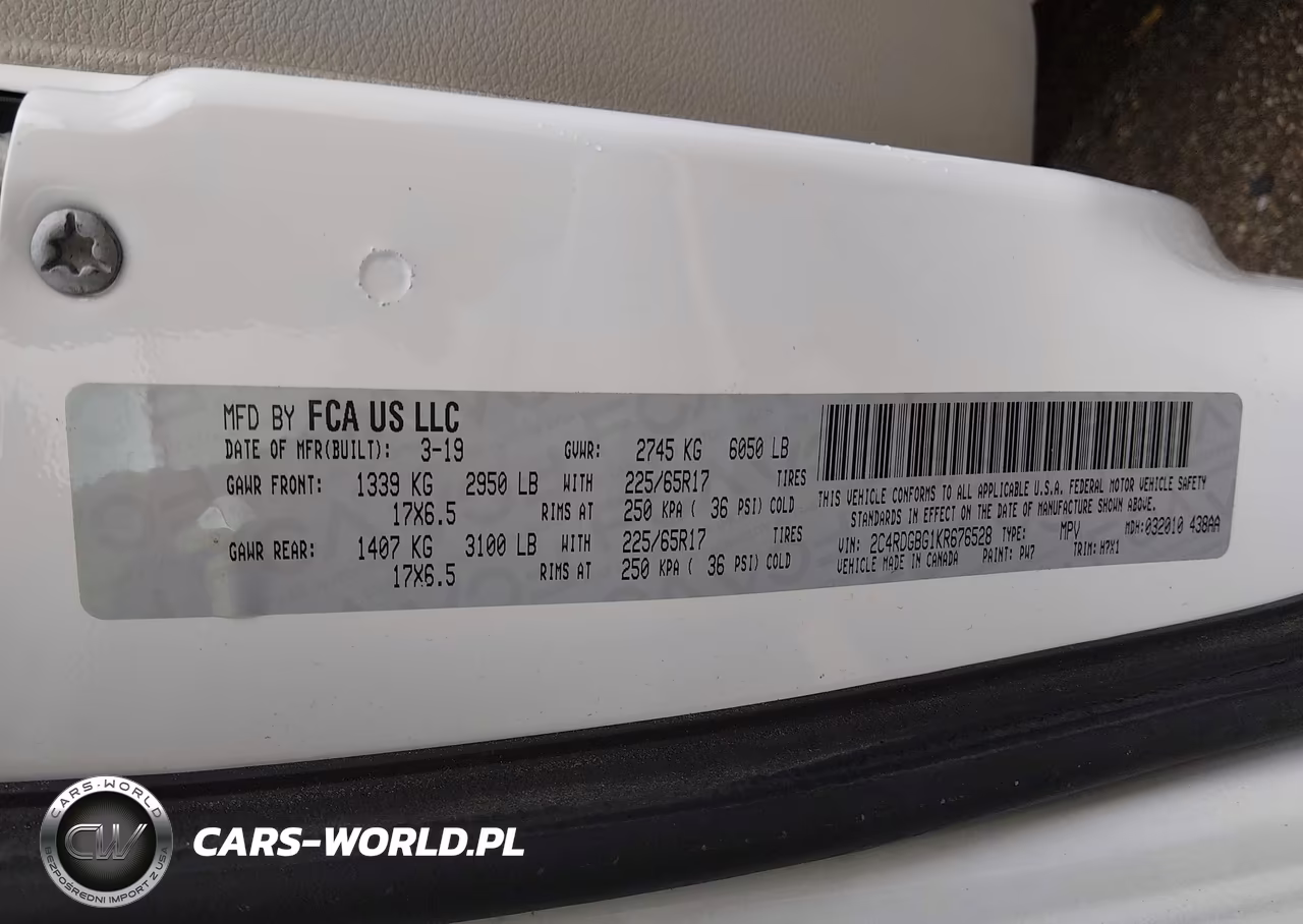 2019 Dodge Grand Caravan Se VIN:2C4RDGBG1KR676528 - 9