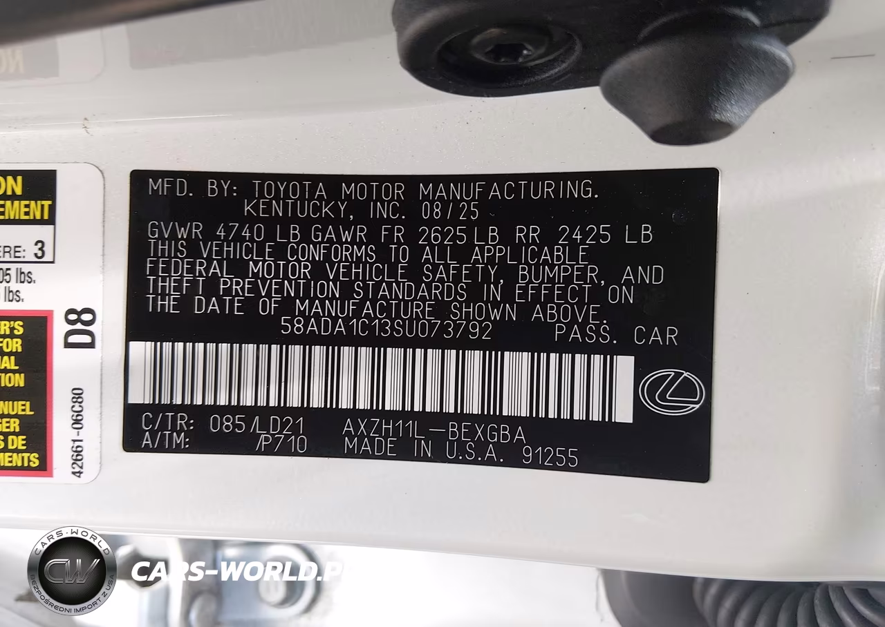 2025 Lexus Es 300H VIN:58ADA1C13SU073792 - 9
