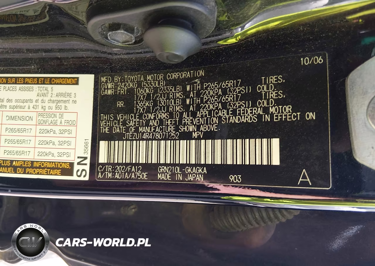2007 Toyota 4Runner Sr5 V6 VIN:JTEZU14R478071252 - 9