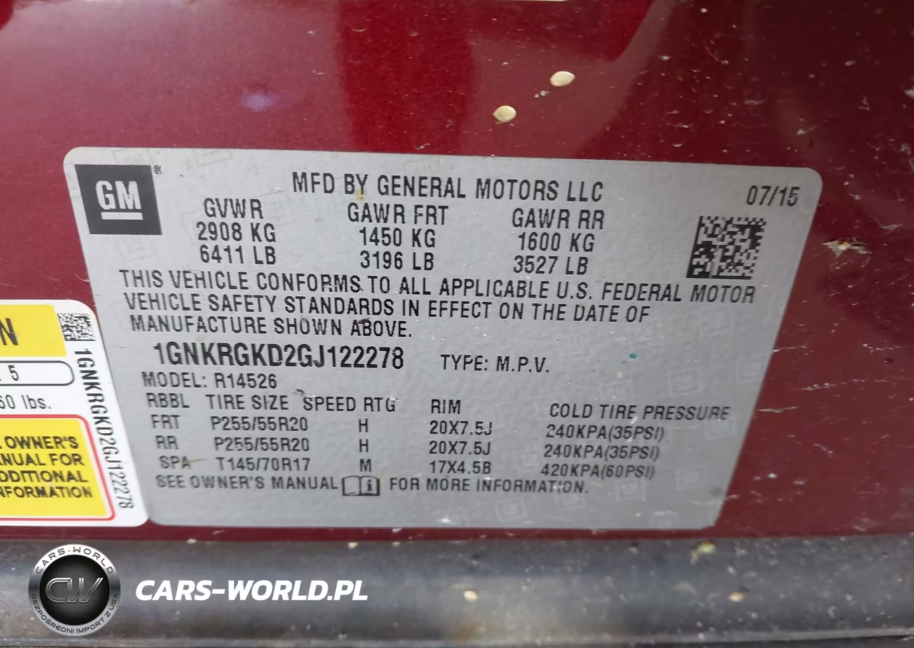 2016 Chevrolet Traverse 1Lt VIN:1GNKRGKD2GJ122278 - 9