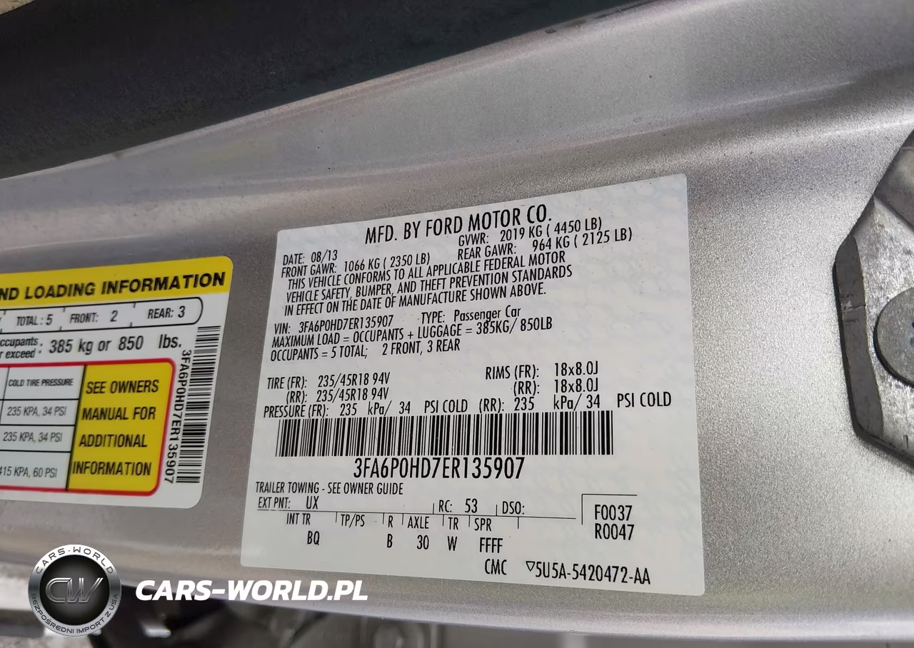 2014 Ford Fusion Se VIN:3FA6P0HD7ER135907 - 9