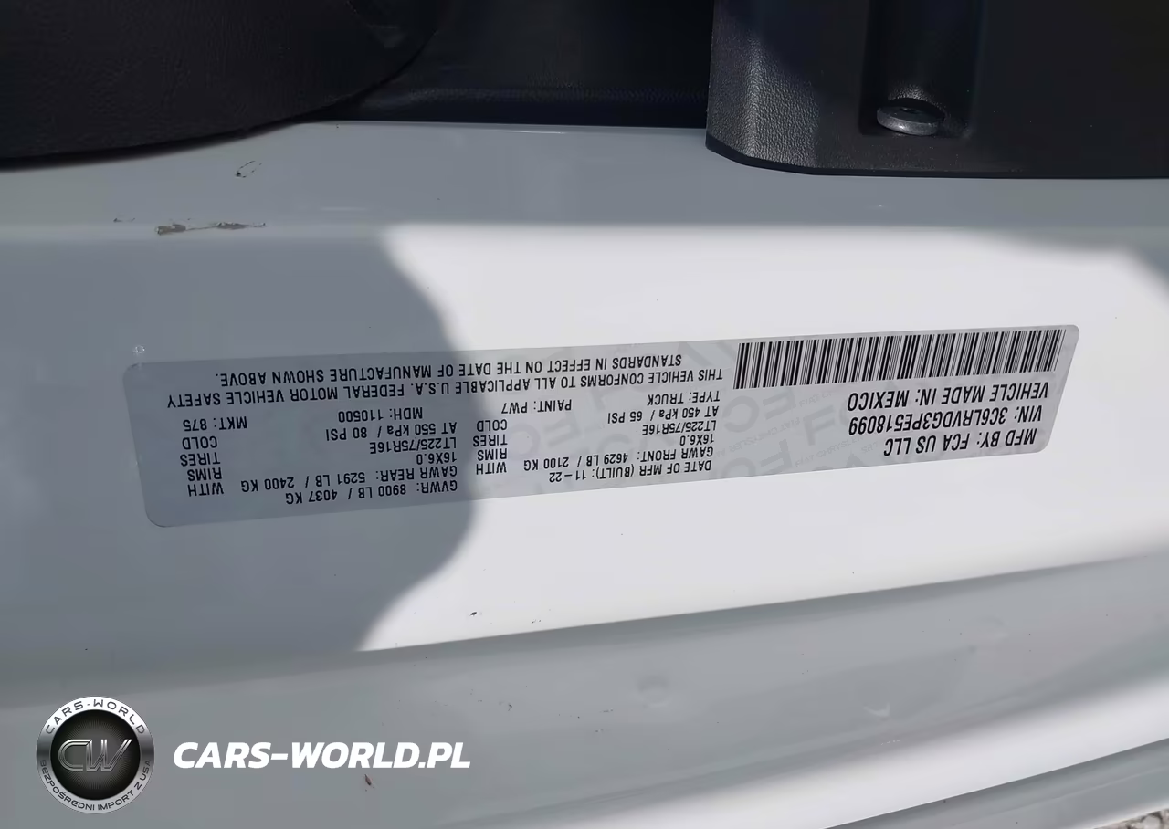 2023 Ram Promaster 2500 High Roof 159 Wb VIN:3C6LRVDG3PE518099 - 9