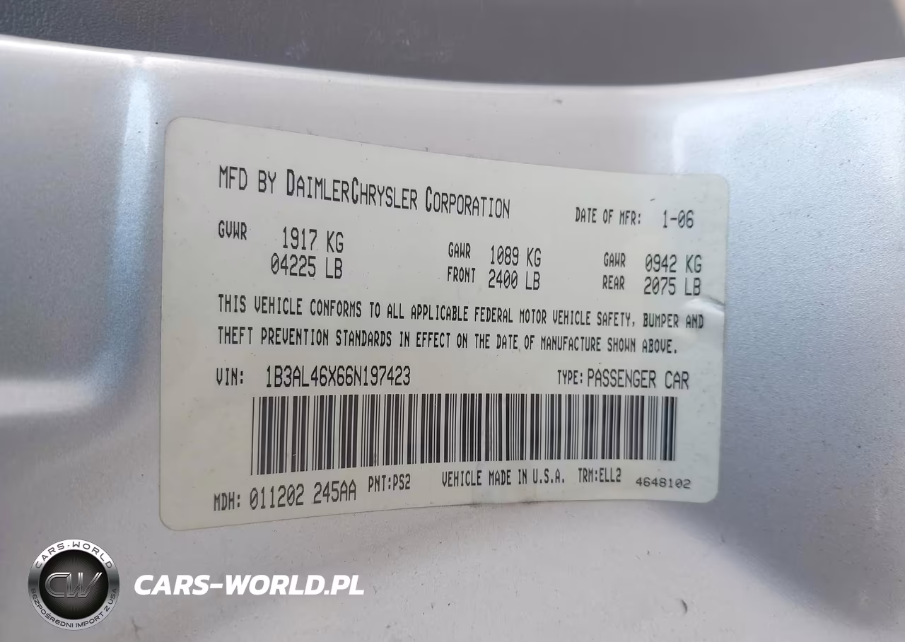 2005 Dodge Stratus Sxt VIN:1B3EL46XX5N696032 - 9